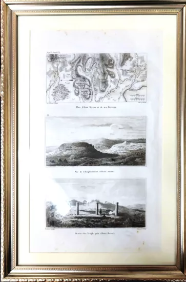Plan d’llum - Recens et de ses Environs. - Vue de l’emplacement d’llium - Recens. - Restes d’un Temple Près d’llum - Recens