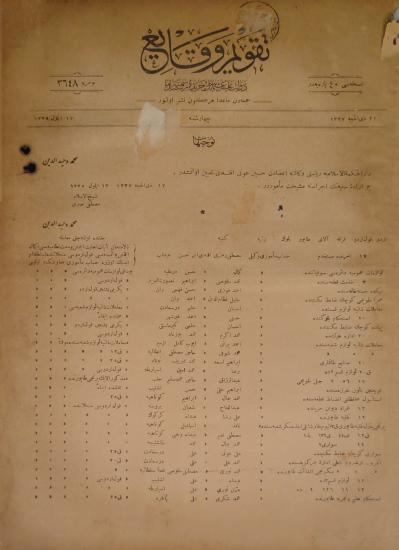 Takvim-i Vekayi, 17 Eylül 1335/1919, No. 3648