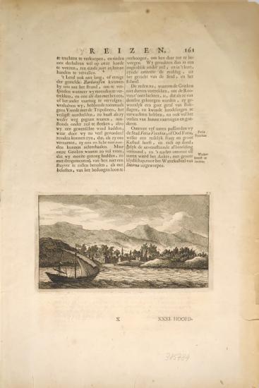 Voyage au Levant, Foça - View of Foça (anc. Phocaea), Cornelis de Bruyn
