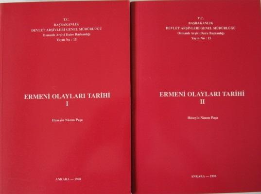 Devlet Arşivleri Genel Müdürlüğü, Ermeni Olayları Tarihi 1 - 2 Cilt TK, Hüseyin Nazım Paşa