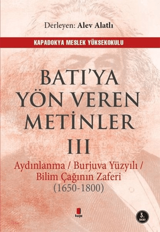 Kapı Yayınları, Batı’ya Yön Veren Metinler 3, Alev Alatlı