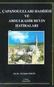 Ahmet Şevki Ergin Kültür ve Hizmet Vakfı, Çapanoğulları Hadisesi ve Abdulkadir Bey’in Hatıraları, Ali Şakir Ergin